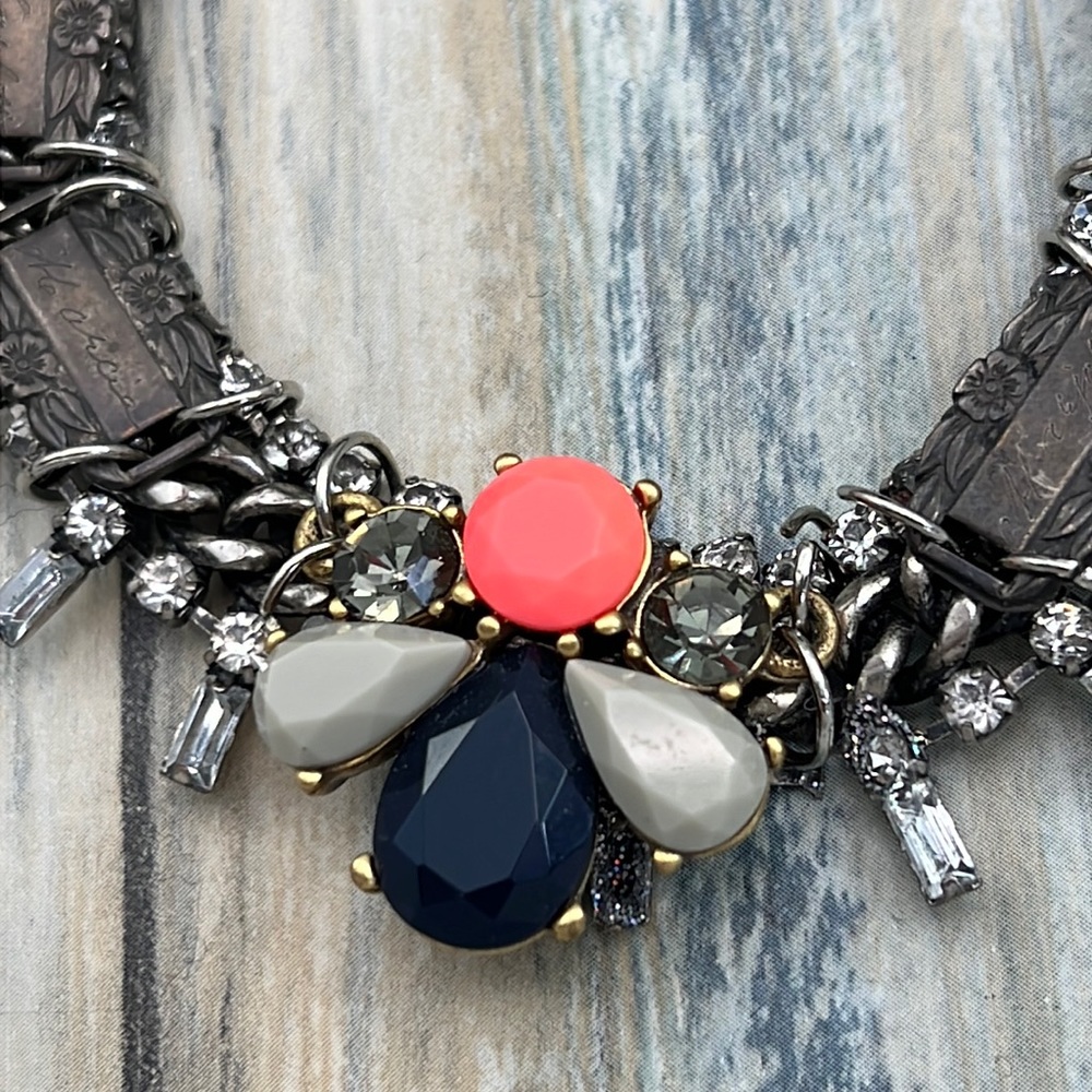 Adorned Crown Artisan Assemblage Silver Name Link… - image 6